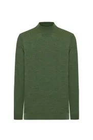 Hemington - Lupetto Yaka Merino Yün Yeşil Triko