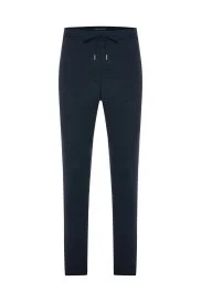 Lyocell Kumaş Lacivert Relax Chino Pantolon