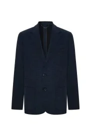 Lyocell Kumaş Lacivert Blazer Ceket