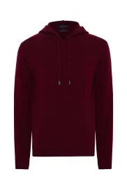 Hemington - M Logolu Kapüşonlu Bordo Hoody