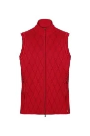 Hemington - Merino Yün Activewear Kırmızı Triko Yelek