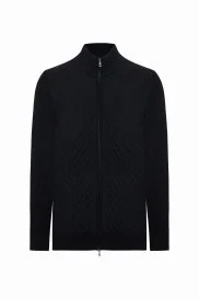 Hemington - Merino Yün Activewear Siyah Triko Ceket Hemington - Merino Yün Activewear Siyah Triko Ceket