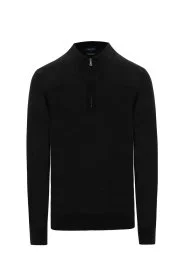 Hemington - Merino Yün İpek Karışım Polo Yaka Yarım Fermuarlı Siyah Triko Hemington - Merino Yün İpek Karışım Polo Yaka Yarım Fermuarlı Siyah Triko