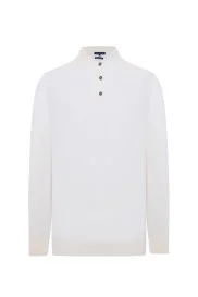 Hemington - Merino Yünü Polo Yaka Ekru Triko