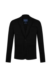Merserize Pamuk Siyah Triko Blazer Ceket