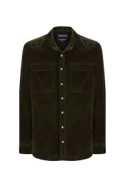 Hemington - Metal Düğmeli Koyu Yeşil Kadife Ceket Gömlek Hemington - Metal Düğmeli Koyu Yeşil Kadife Ceket Gömlek