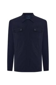 Metal Düğmeli Lacivert Mevsimlik Mont