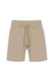 Hemington - Nakış Logolu Bağcıklı Bej Triko Şort