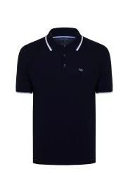 Hemington - Nakış Logolu Lacivert Giza Pamuk Triko Polo