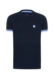 Hemington - Nakış Logolu Pike Örgü Bisiklet Yaka Lacivert T-Shirt Hemington - Nakış Logolu Pike Örgü Bisiklet Yaka Lacivert T-Shirt