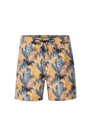 Hemington - Palmiye Desen Sarı-Gri Quick Dry Mayo