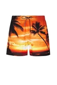 Hemington - Palmiye Desen Turuncu Quick Dry Mayo