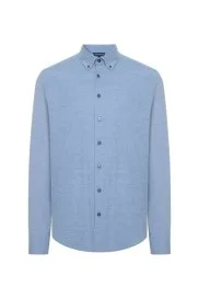 Hemington - Pamuk Kaşmir Karışım Açık Mavi Gömlek Hemington - Pamuk Kaşmir Karışım Açık Mavi Gömlek