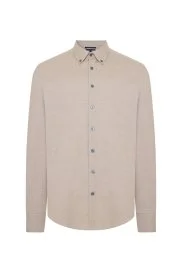 Hemington - Pamuk Kaşmir Karışım Camel Gömlek