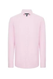 Hemington - Pembe Saf Keten Gömlek