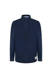 Hemington - Polo Yaka Pamuk Karışımlı Lacivert Çocuk Sweatshirt