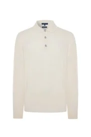 Hemington - Polo Yaka Saf Kaşmir Ekru Kazak