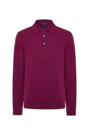 Hemington - Polo Yaka Saf Kaşmir Fuşya Kazak