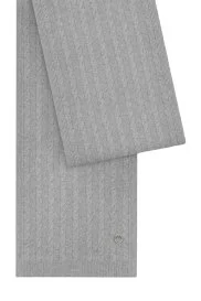 Hemington - Saç Örgü Saf Kaşmir Gri Atkı Hemington - Saç Örgü Saf Kaşmir Gri Atkı