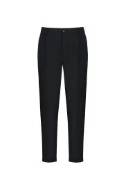 Hemington - Saf Keten Siyah Pileli Pantolon Hemington - Saf Keten Siyah Pileli Pantolon