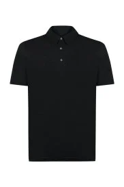 Hemington - Saf Keten Siyah Polo Yaka T-Shirt