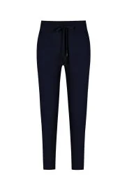 Saf Pamuk Bağcık Detaylı Siyah Slim Fit Triko Pantolon