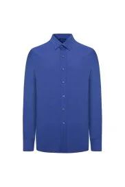 Hemington - Saf Pamuk Düğmeli Koyu Mavi Oxford Gömlek