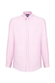 Hemington - Saf Pamuk Pembe Çizgili Oxford Gömlek Hemington - Saf Pamuk Pembe Çizgili Oxford Gömlek