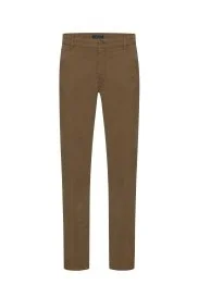 Hemington - Saf Pamuk Tütün Rengi Regular Fit Chino Pantolon