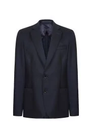 Saf Yün Lacivet Blazer Ceket