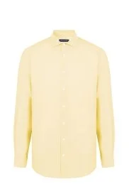 Hemington - Sarı İtalyan Yaka Pamuk Business Gömlek