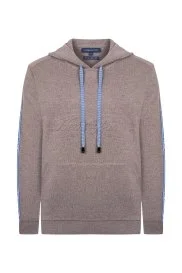 Hemington - Şerit Detaylı Logolu Kapüşonlu Kum Rengi Triko Hoody Hemington - Şerit Detaylı Logolu Kapüşonlu Kum Rengi Triko Hoody
