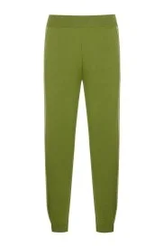 Hemington - Şerit Detaylı Yeşil Merino Yün Spor Triko Pantolon Hemington - Şerit Detaylı Yeşil Merino Yün Spor Triko Pantolon