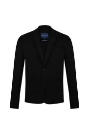 Hemington - Siyah Merserize Pamuk Triko Blazer Ceket Hemington - Siyah Merserize Pamuk Triko Blazer Ceket