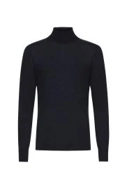 Hemington - Slim Fit Lacivert Activewear Merino Yün Triko