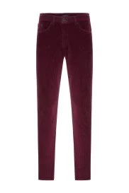 Hemington - Slim Fit Magenta Kadife Pantolon