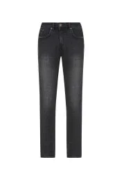Hemington - Saf Pamuk Slim Fit Siyah Denim Pantolon