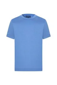 Hemington - Supima Pamuk Bisiklet Yaka Tencel Mavi Çocuk T-Shirt