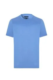 Hemington - Supima Pamuk Bisiklet Yaka Tencel Mavi T-Shirt