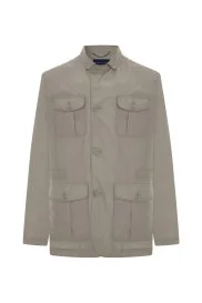 Taş Rengi Dört Cep İnce Mont