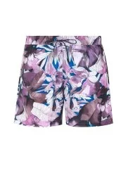 Hemington - Tropikal Desen Mor Quick Dry Mayo