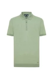 Ultrafine Merino Yünü Açık Yeşil Triko Polo