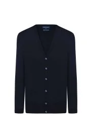 Ultrafine Merino Yünü Lacivert Triko Hırka