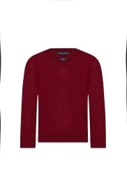 Hemington - V Yaka Merino Yün Bordo Çocuk Triko Hemington - V Yaka Merino Yün Bordo Çocuk Triko