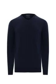 Hemington - V Yaka Merino Yün Lacivert Triko Hemington - V Yaka Merino Yün Lacivert Triko