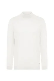 Hemington - Yarım Balıkçı Yaka Merino Yün Ekru Triko