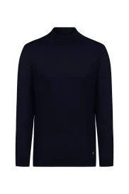 Hemington - Yarım Balıkçı Yaka Merino Yün Lacivert Triko