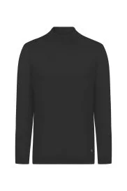 Hemington - Yarım Balıkçı Yaka Merino Yün Siyah Triko