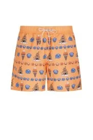 Hemington - Yaz Desen Turuncu Quick Dry Mayo