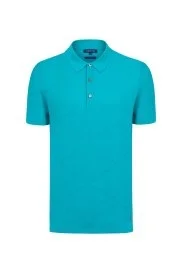 Hemington - Turkuaz Pike Örgü Giza Pamuk Triko Polo